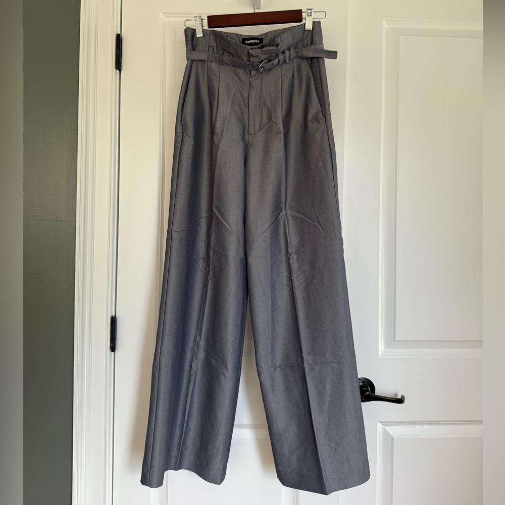 Express “paper bag” high waist pants